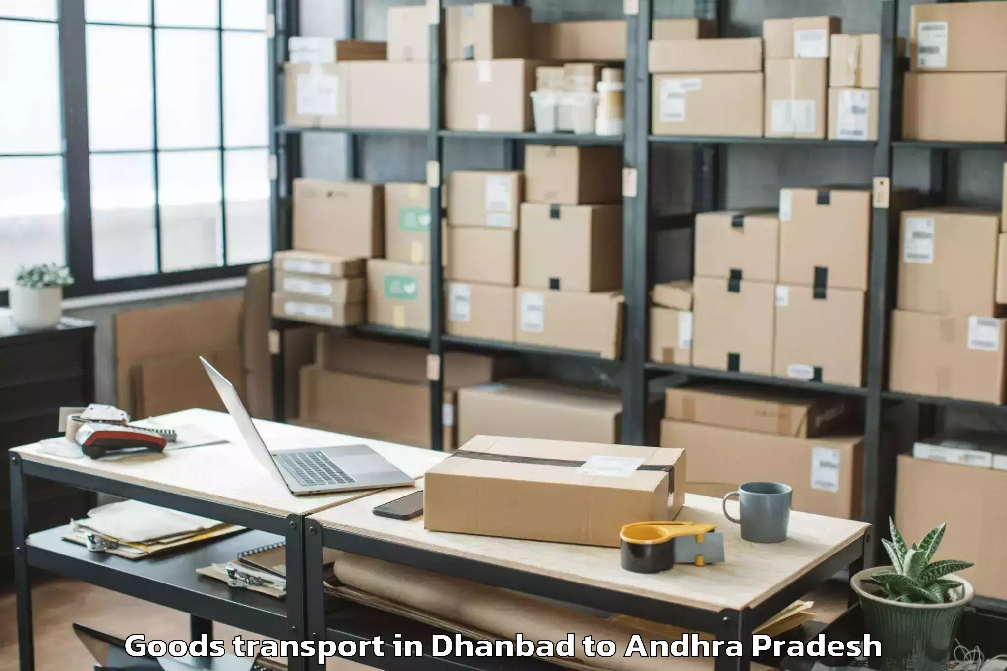 Discover Dhanbad to Sambepalli Goods Transport